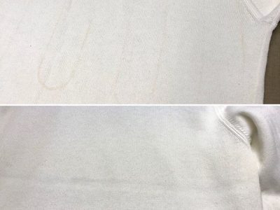 シミ抜き事例byインスタグラム【綿セーターのサビのシミ抜き】